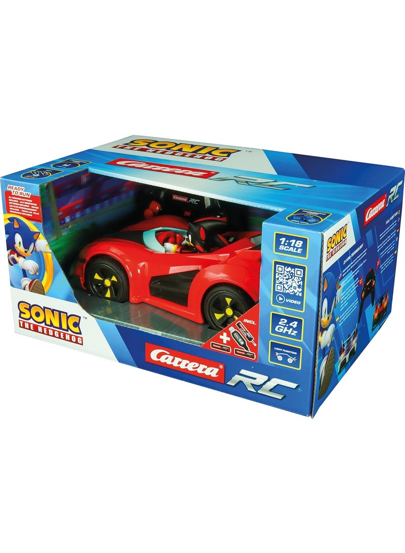 كاريرا سيارة سباق بالتحكم عن بعد مع إضاءة LED وملصقات زخرفية، سيارة RC سريعة للأطفال مع تحكم كامل وتوجيه، وقت لعب 20 دقيقة، بطارية قابلة للشحن - Image 1